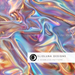 Holographic Seamless Texture Digital Paper Seamless Iridescent Texture Digital Download Pastel Foil Hologram Printable Seamless Pattern File