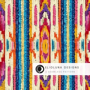Woven Serape Pattern Mexican Serape Seamless Cinco de Mayo Digital Paper 3D Faux Embroidery Serape Sublimation Mexican Blanket Background