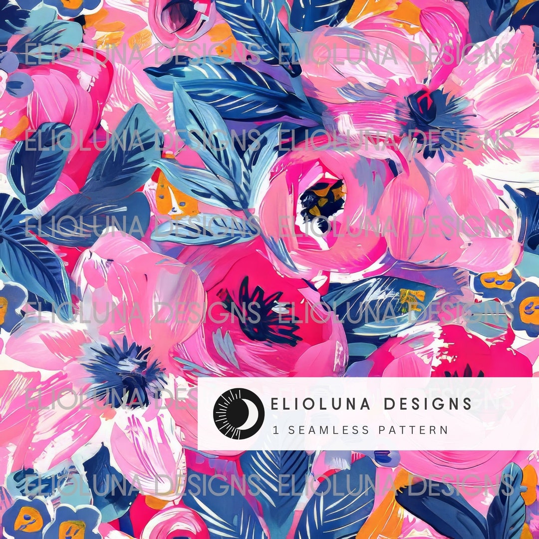 Painted Abstract Floral Pattern Watercolor Flowers Seamless Floral ...
