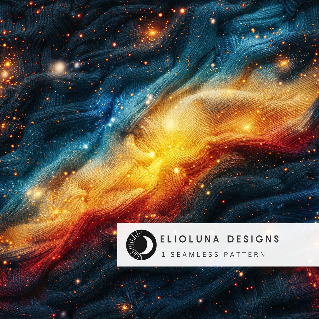 Celestial Knitted Pattern Digital Paper Cool Galaxy Pattern Seamless ...