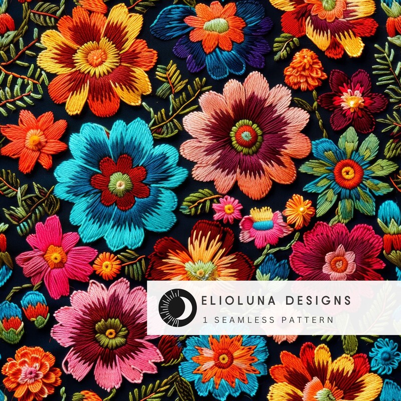 Mexican Embroidery Pattern - Etsy