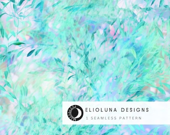 Leaves Seamless Pattern Greenery Seamless Foliage Digital Paper Plant Seamless Pattern Nature Scrapbook Paper Floral Digital Paper Leaves