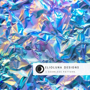 Holographic Seamless Texture Digital Paper Seamless Iridescent Texture Digital Download Pastel Foil Hologram Printable Seamless Pattern File