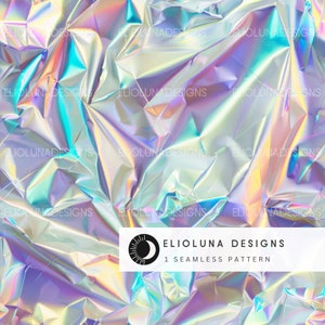 Holographic Seamless Texture Digital Paper Seamless Iridescent Texture Digital Download Pastel Foil Hologram Printable Seamless Pattern File