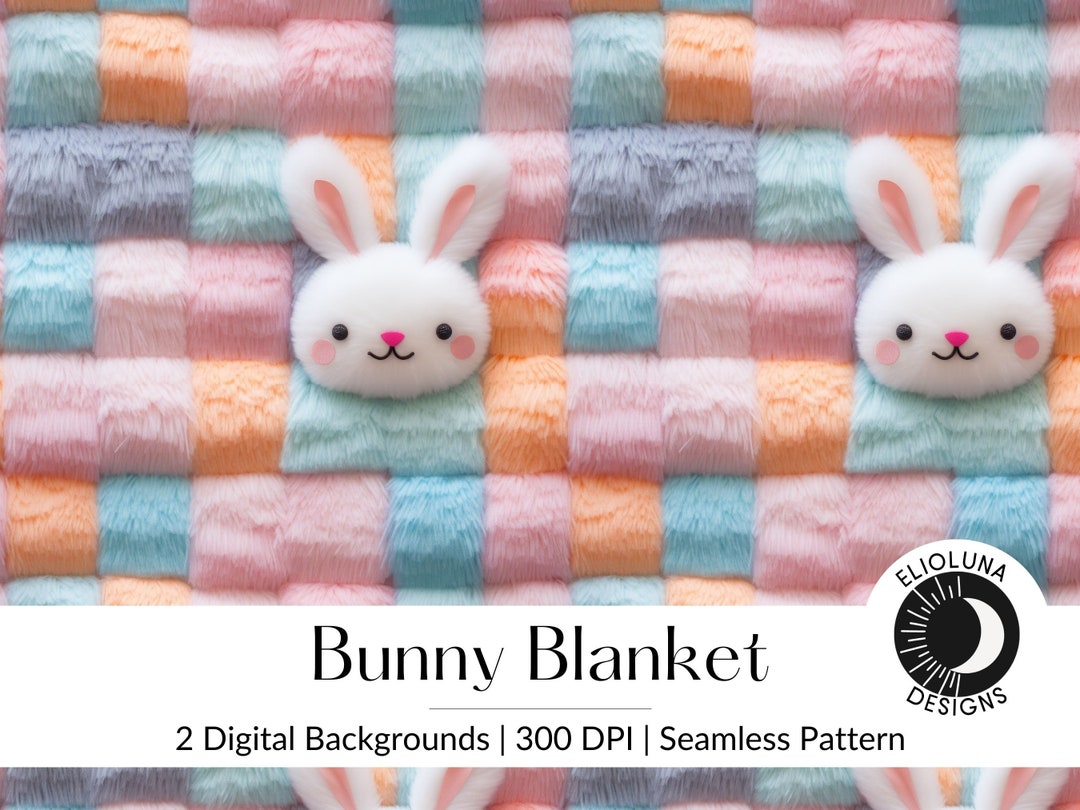 Easter Bunny Digital Paper Spring Digital Paper Cute Seamless Pattern ...