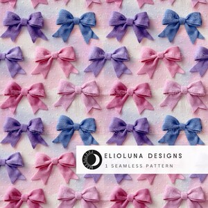 3D Fabric Bows Digital Paper Pastel Fabric Bow Pattern Seamless Digital Sublimation Printable Seamless Digital Fabric Print File Wallpaper