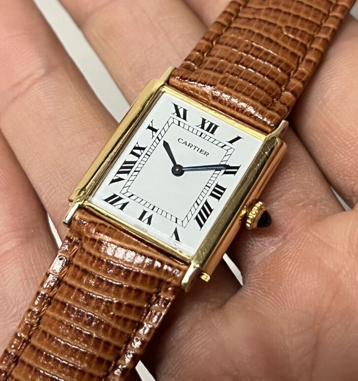 Cartier Tank Louis 18k Yellow Gold 24mm Off-White Dial Manual Wind