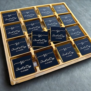 50 Stück Gastgeschenke für die Hochzeit, Rosenförmige Plexiglas-Schokoladenpäckchen, Plexiglas-Schokolade, Gastgeschenke für Hochzeitsgäste, Personalisierte Schokolade Bild 13