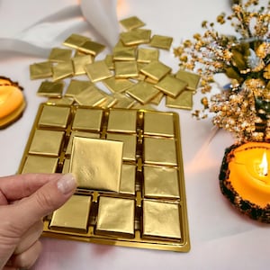 Cioccolatini al latte napoletani in foglia d'oro o argento, cioccolatini minimalisti, regali di fidanzamento