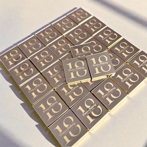50 Stück Gastgeschenke für die Hochzeit, Rosenförmige Plexiglas-Schokoladenpäckchen, Plexiglas-Schokolade, Gastgeschenke für Hochzeitsgäste, Personalisierte Schokolade Bild 15