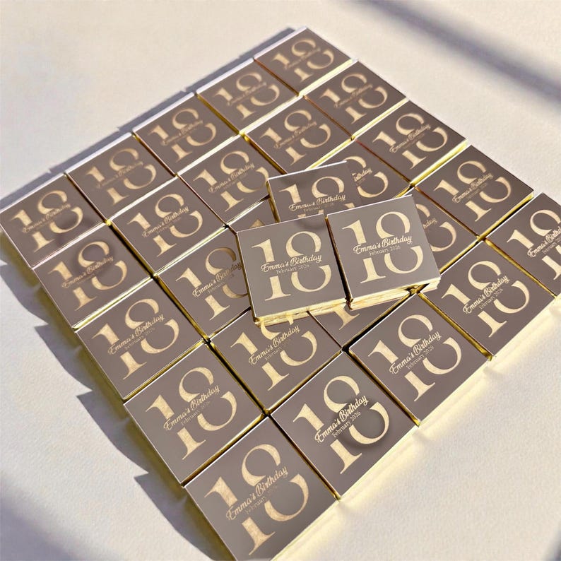 50 Stück Gastgeschenke für die Hochzeit, Rosenförmige Plexiglas-Schokoladenpäckchen, Plexiglas-Schokolade, Gastgeschenke für Hochzeitsgäste, Personalisierte Schokolade Bild 15