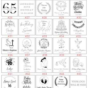 50 Stück Gastgeschenke für die Hochzeit, Rosenförmige Plexiglas-Schokoladenpäckchen, Plexiglas-Schokolade, Gastgeschenke für Hochzeitsgäste, Personalisierte Schokolade Bild 3
