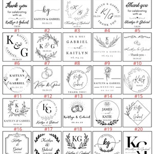 May include: A range of Plexiglass designs for weddings and celebrations. Each design includes names, dates, and decorative elements such as wreaths, rings, and floral accents. The designs are numbered for selection.
