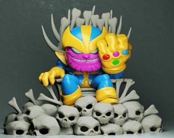 Plik modelu 3D filmu i gry / Plik modelu 3D superbohatera / Plik STL 3D / Plik STL superbohatera / Plik STL modelu 3D Thanos Chibi
