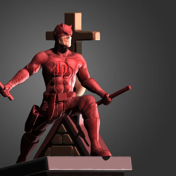 Movie and Game 3D Model File / Superhero 3D Model File / 3D STL File / Superhero STL File / Daredevil 3D Model STL File