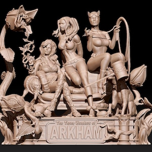 Movie and Game 3D Model File / Superhero 3D Model File / 3D STL File / Superhero STL File / Female Diorama 3D Model STL File