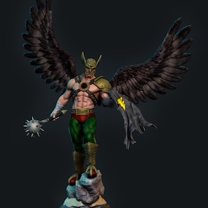 Movie and Game 3D Model File / Superhero 3D Model File / 3D STL File / Superhero STL File / The Winged Hawkman 3D Model STL File