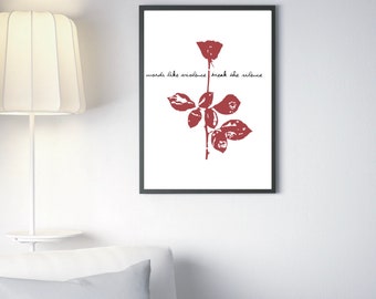 Depeche Mode Lyric Poster