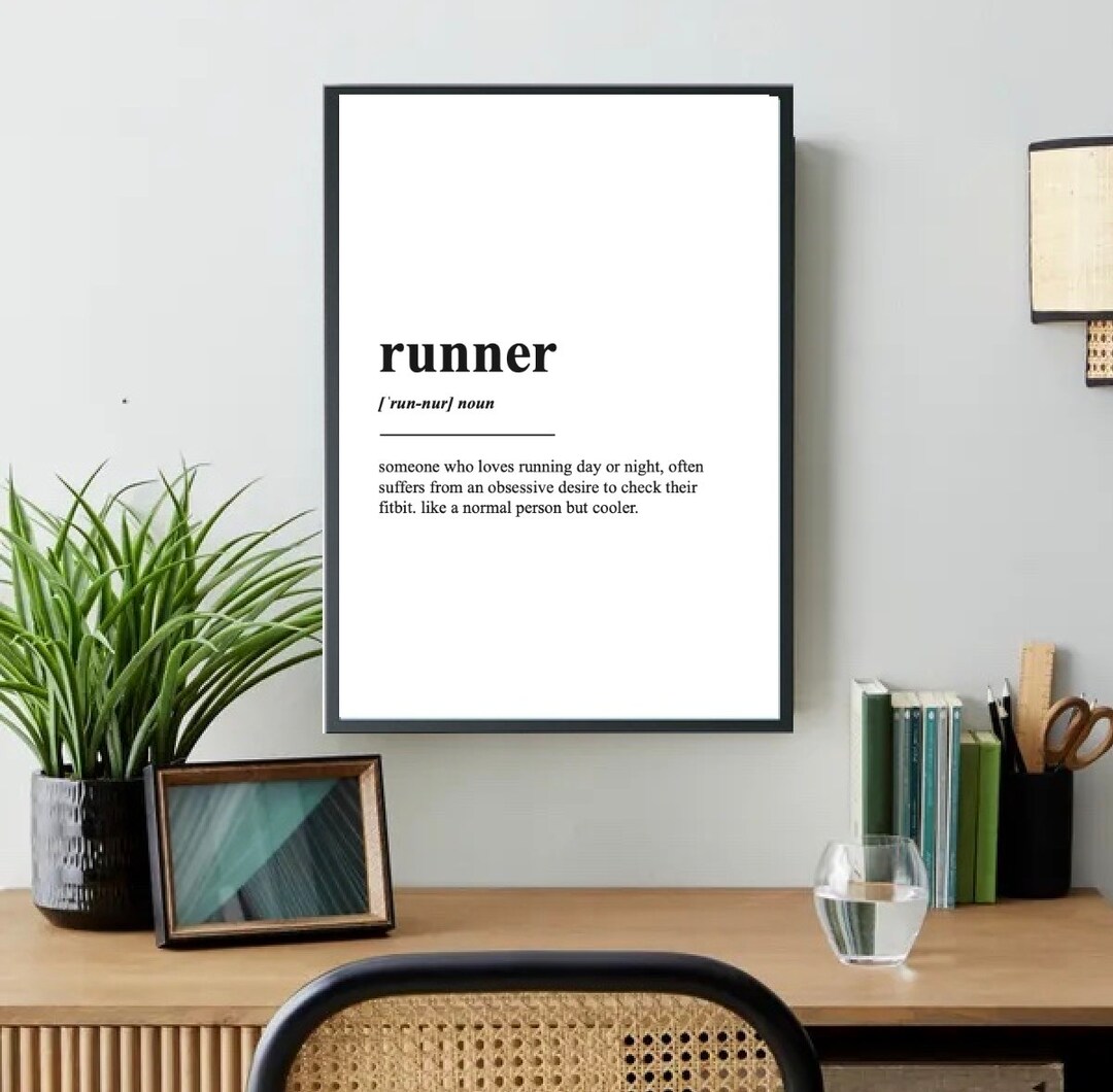 Runner Definition Fitness Poster Etsy