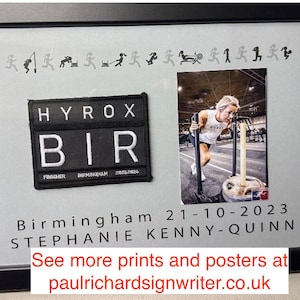 Hyrox racing Finishers Patch Frame, Singles, Double, Mixed, Men's and Women's