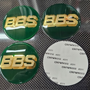 GREEN/GOLD BBS center cap 70mm