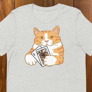 T-shirt de poker Blackjack Tabby Cat, cadeau pour les amateurs de chats et de casino