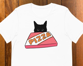 Camiseta Cat Pizza | Camiseta com estampa de felino gourmet