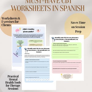 Spanish CBT Worksheets | Mental Health Resources for Bilingual Therapy