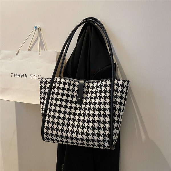 Houndstooth Bag - Etsy