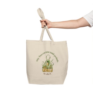Canvas Shopping Tote for Gardeners - Gifts for her - Garden lovers - Flower lovers - Reusable bag - Shopping tote