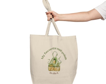Canvas Shopping Tote for Gardeners - Gifts for her - Garden lovers - Flower lovers - Reusable bag - Shopping tote
