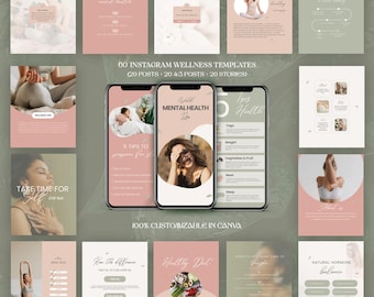 Modelli Instagram per il benessere: post salutari sui social media (Canva)