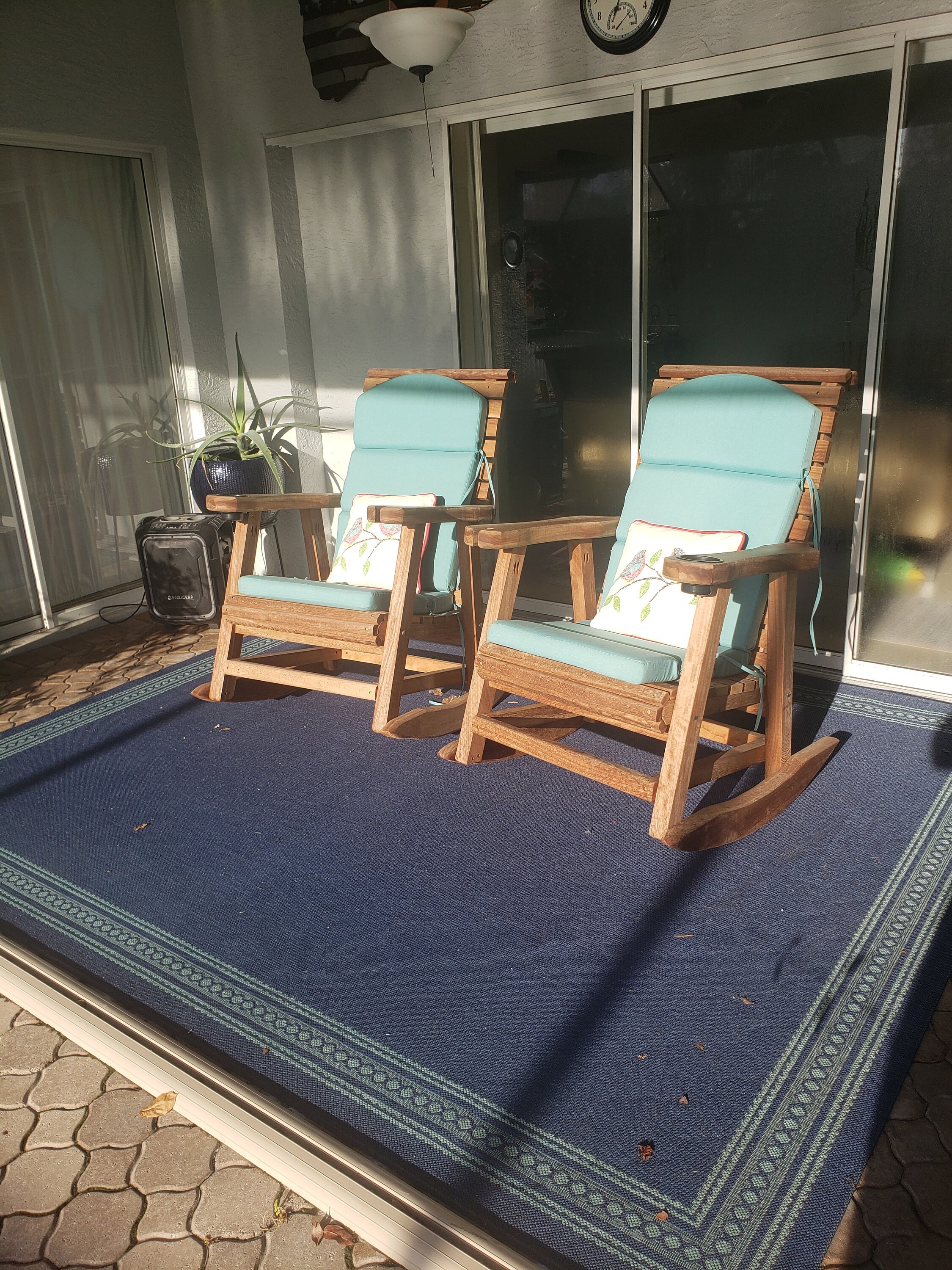 Two African Teak Rocking Chairs (cushions Not Included) - Etsy
