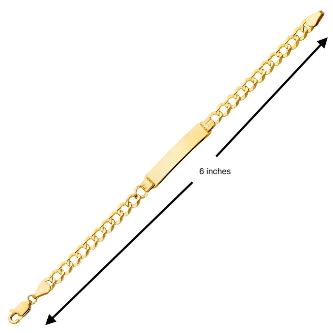 14k Solid Gold Kids 0-8 ID Cuban Link Brracelet 6 inch length 4.5MM Wi – Fran & Co. Jewelry Inc 14k Solid Gold Kids 0-8 ID Cuban Link Brracelet 6 inch length 4.5MM Wi – Fran & Co. Jewelry Inc