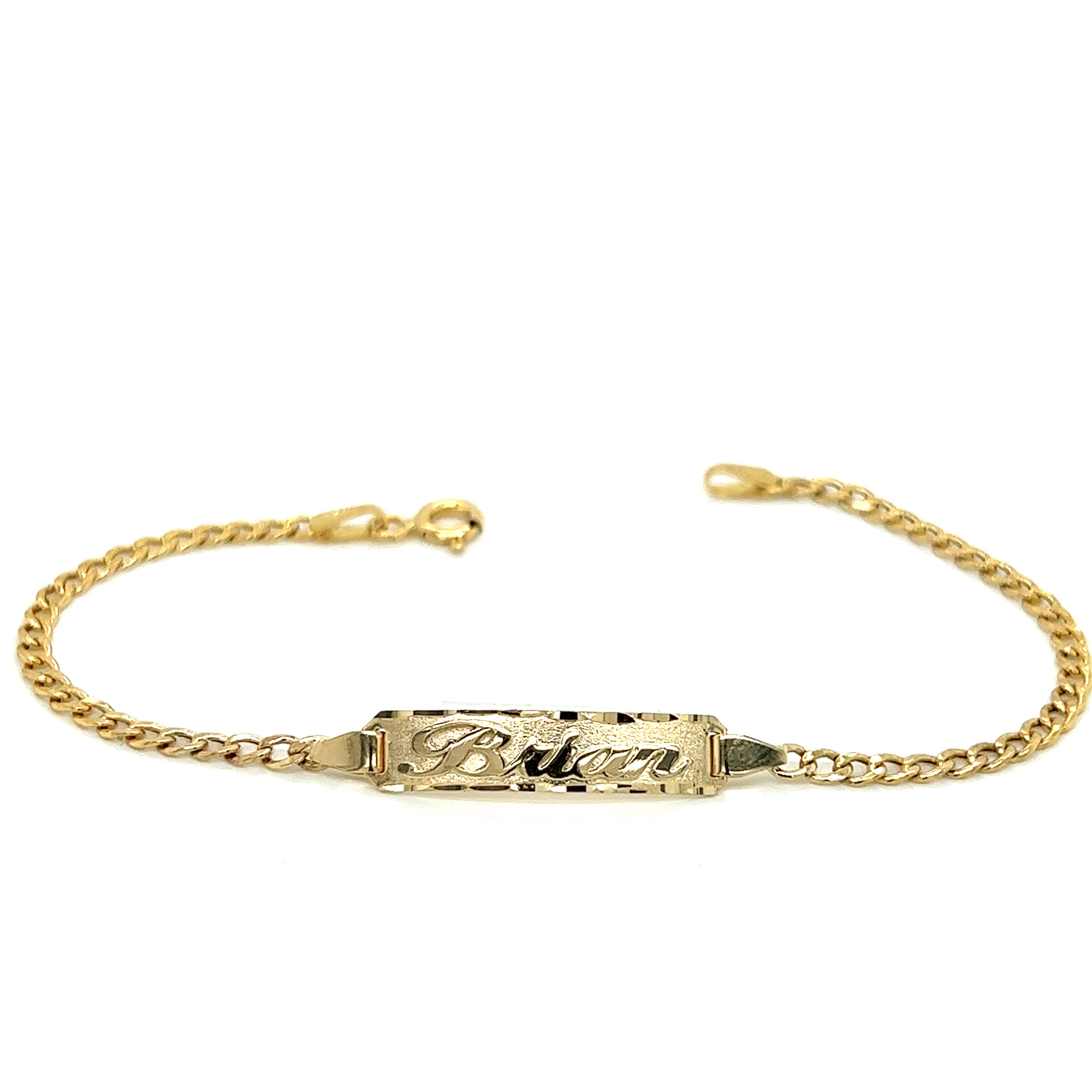 Curb Link 14k Gold Yellow Gold Medical ID Bracelet