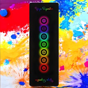 Chakra and Eclipse Customized Yoga Mat - Perfect Wellness Gift for Her and Him