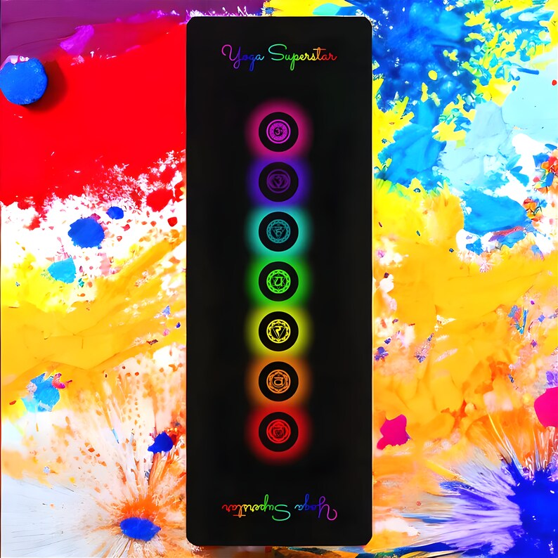 Chakra and Eclipse Customized Yoga Mat - Perfect Wellness Gift for Her and Him