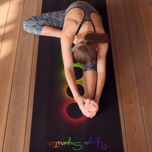 Chakra and Eclipse Customized Yoga Mat - Perfect Wellness Gift for Her and Him