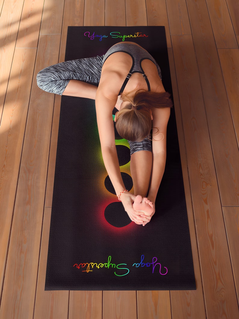 Chakra and Eclipse Customized Yoga Mat - Perfect Wellness Gift for Her and Him