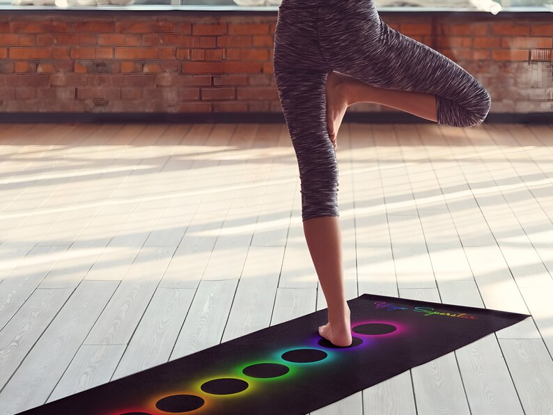 Chakra and Eclipse Customized Yoga Mat - Perfect Wellness Gift for Her and Him