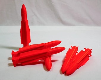 3D Printed Replacement Missiles for GI joe USS Flagg Aircraft Carrier Lot x 6