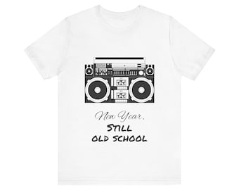 Old School Boombox Graphic Tee: 90s Hip Hop Music Shirt