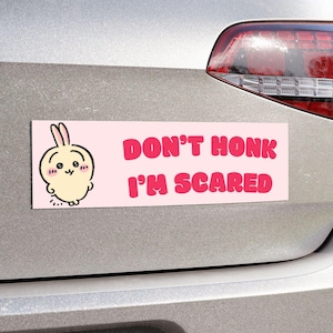 Chiikawa car magnet chiikawa sticker chiikawa car decal chiikawa car sticker Don&#39;t Honk I&#39;m Scared Kawaii  Usagi Hachiware Meme Car Magnet