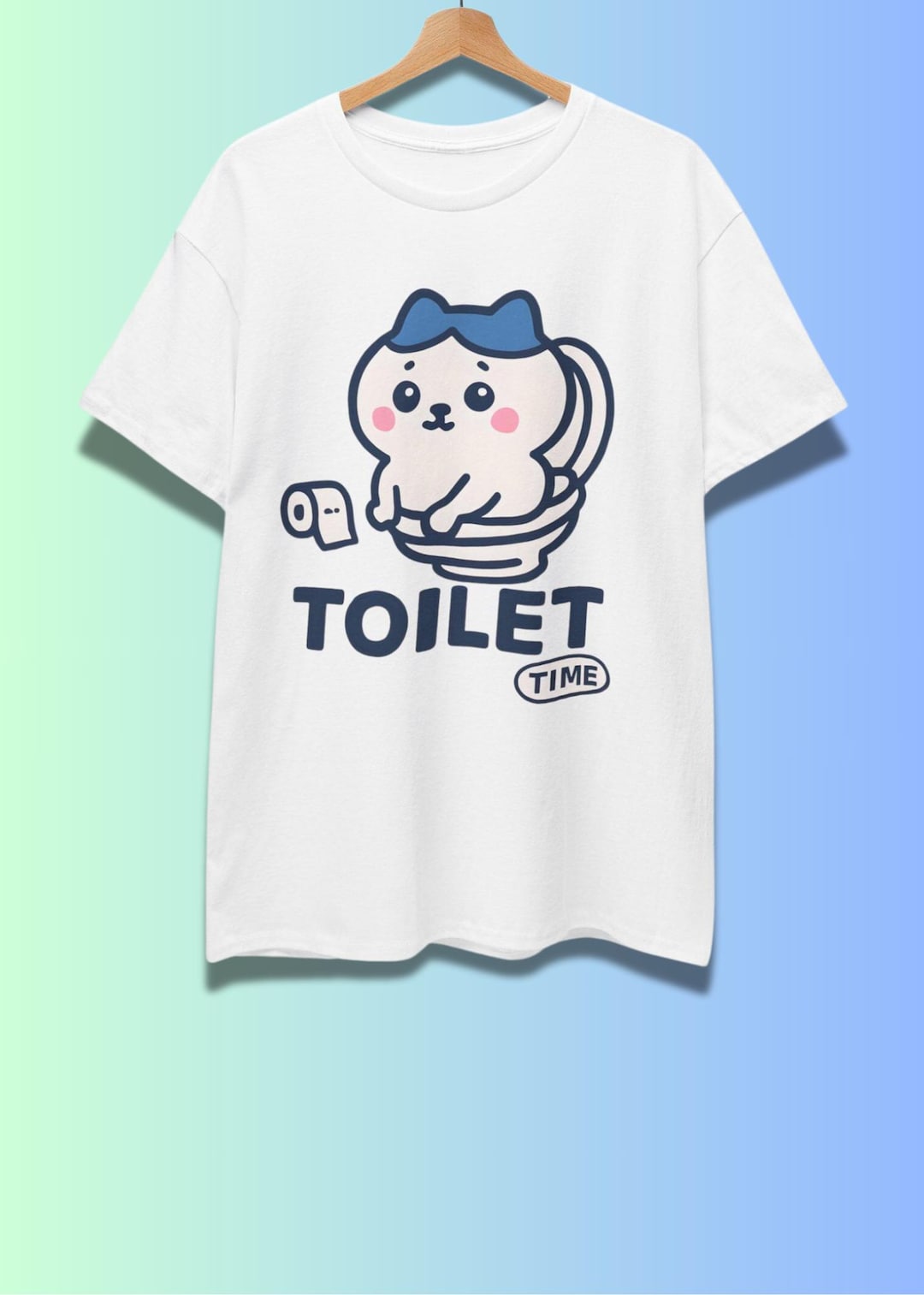 Chiikawa Hachiware Toilet Time T-shirt Chiikawa Toilet Shirt Radko