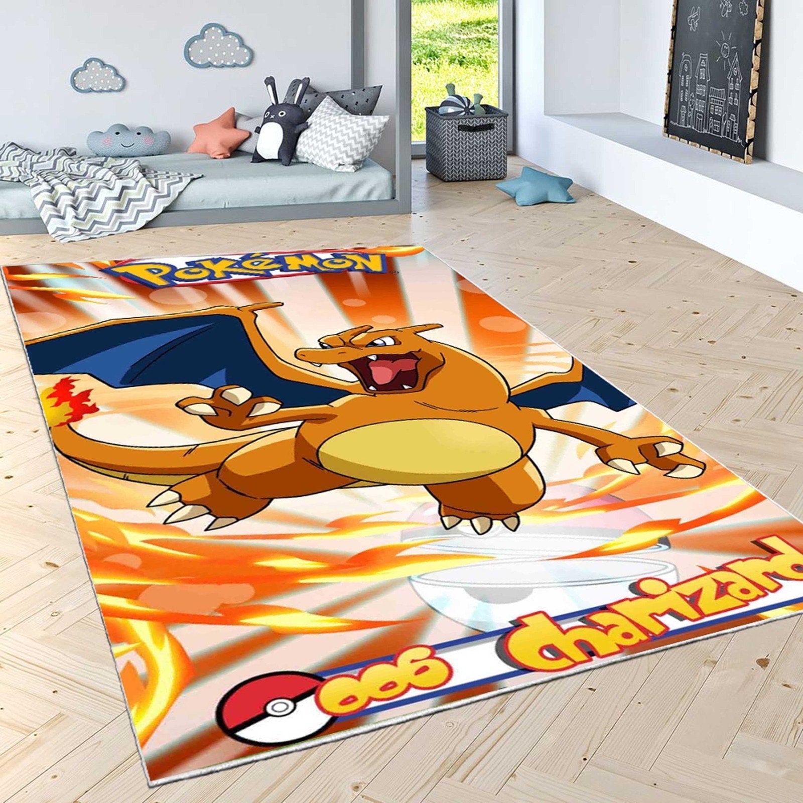 Grand tapis de voiture Pokemon Anime pour salon, tapis d