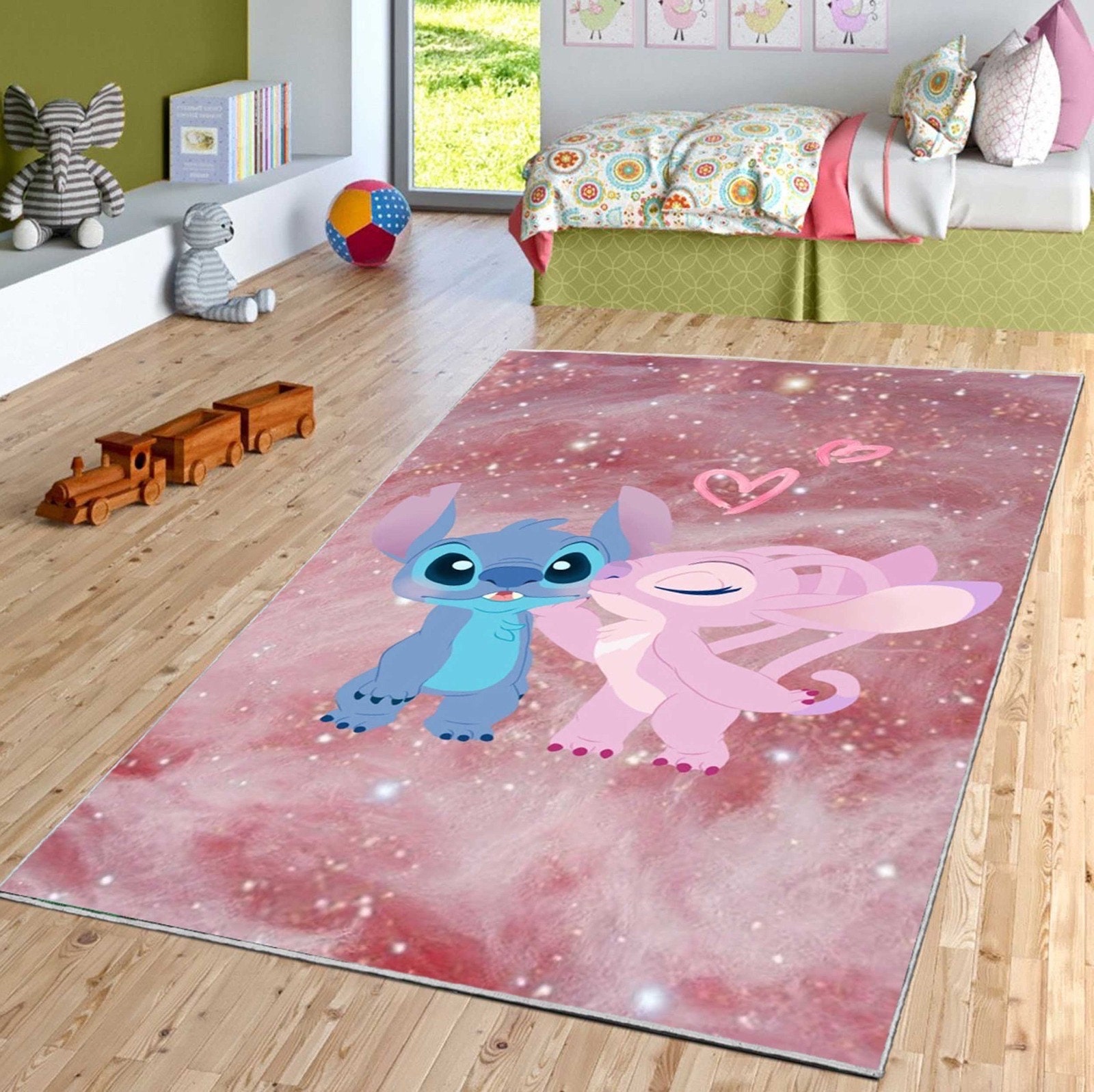 Stitch Love Carpet floor area rug - home decor - Bedroom Living