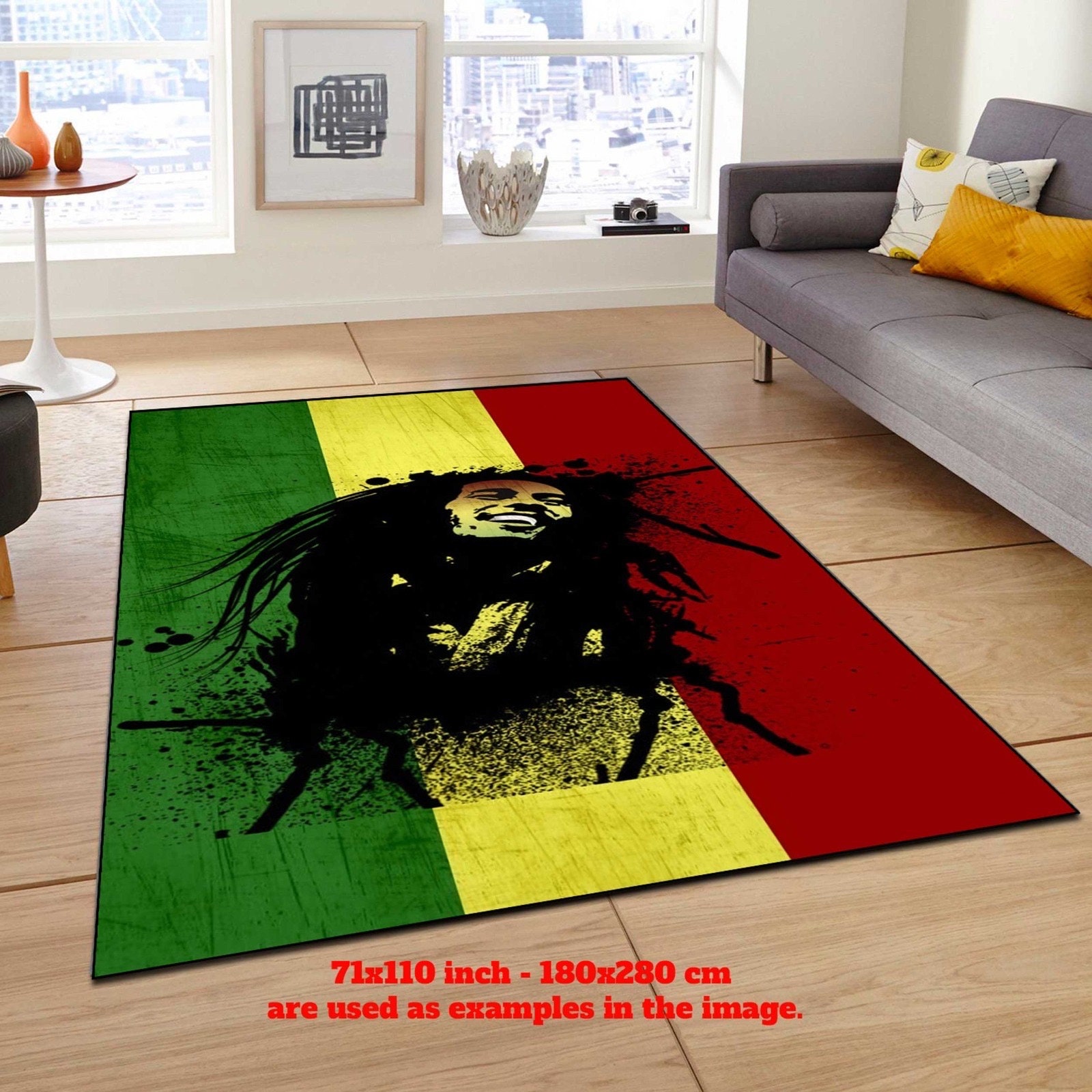 Bob Marley Pattern Rug, Bob Marley Rug, Marijuana, Popular Rug, Home ...