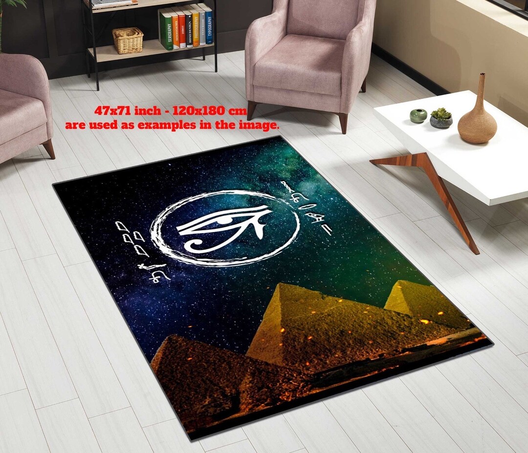 Ancient Egtptian Rug, Pyramid Rug, Pyramid Decor, Pyramid Pattern Rug ...