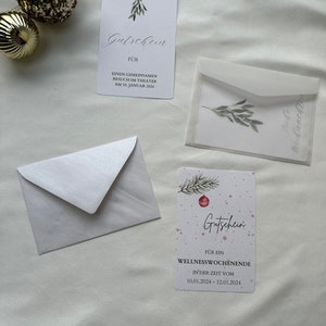 Gutscheine personalisiert für Weihnachten und zur Freude ein wunderschönes Wunsch Geschenk