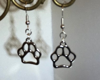 Paw Print Earrings - Cat Paw - Dog Paw Earrings - Cute Earring Gift for Dog and Cat Lovers